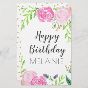 Happy Birthday Stationery