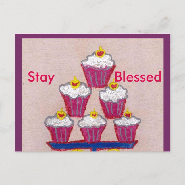 Happy Birthday Stay Blessed Postcard (Front)