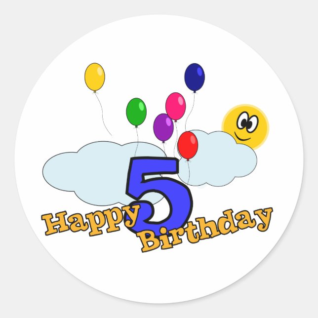 Happy Birthday Sticker (Front)