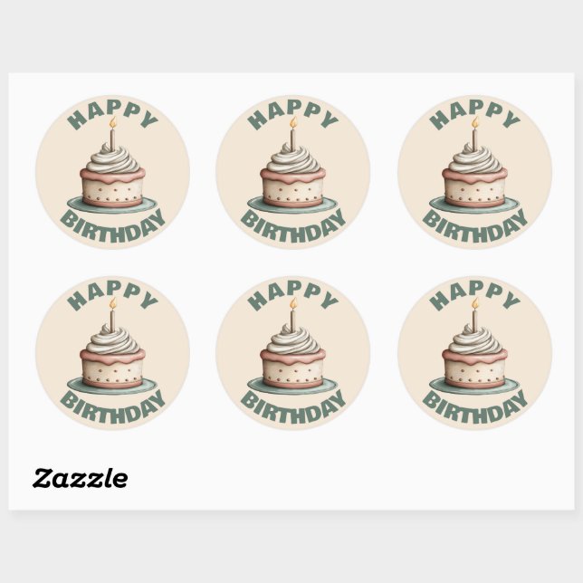 Happy Birthday Sticker (Sheet)