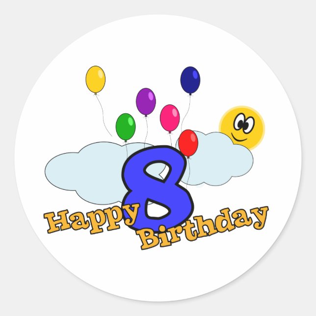Happy Birthday Sticker (Front)