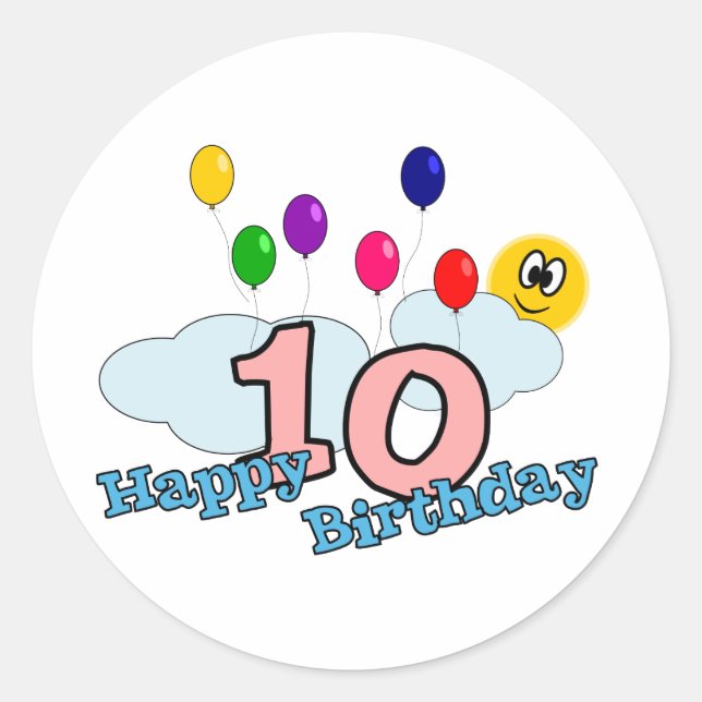 Happy Birthday Sticker (Front)