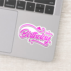 Happy birthday sticker 