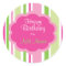 Happy Birthday Sticker  Pink and Green