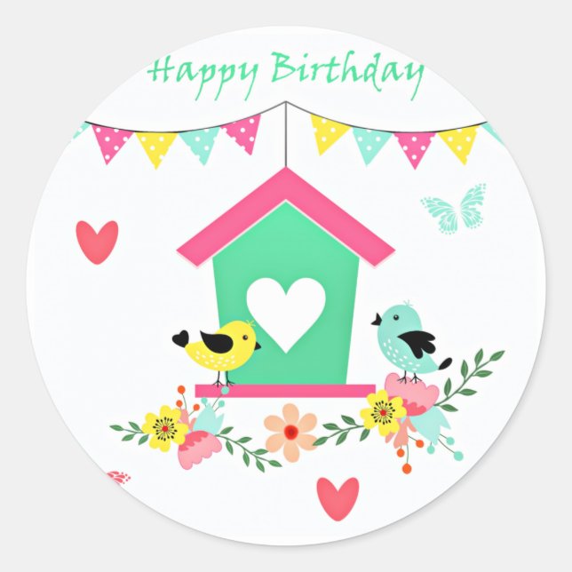 Happy Birthday Stickers (Front)