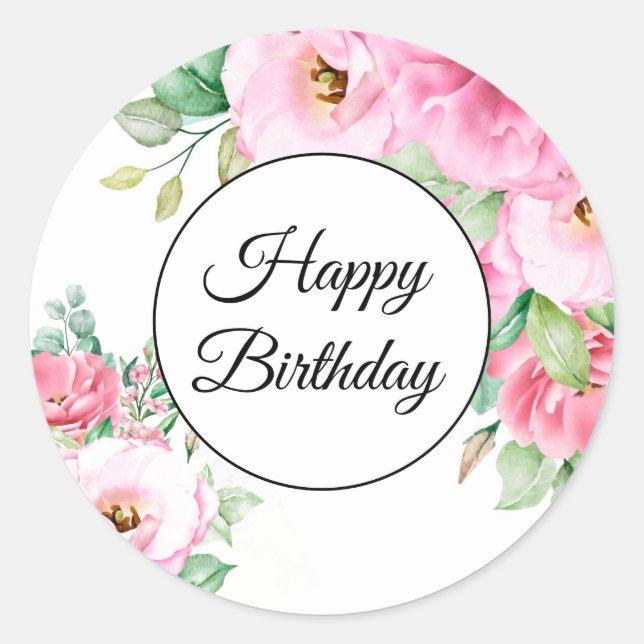 Happy Birthday Stickers (Front)