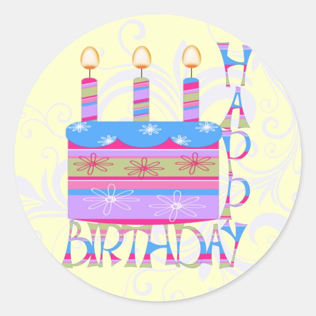 Happy Birthday Stickers (Front)