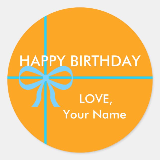 HAPPY BIRTHDAY STICKERS - Customised (Front)