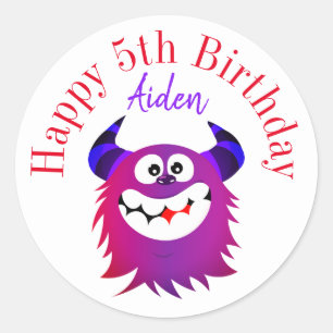 Happy birthday stickers personalised