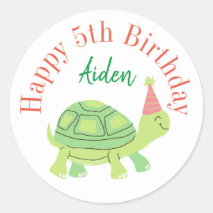 Happy birthday stickers personalised