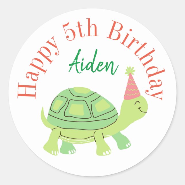Happy birthday stickers personalised (Front)