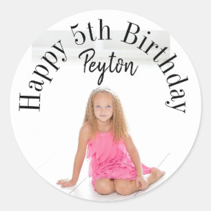Happy birthday stickers personalised photo