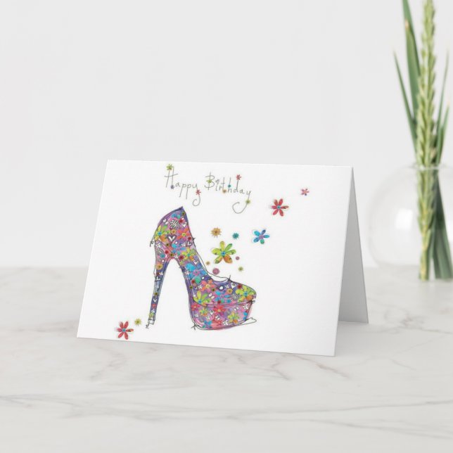 Happy Birthday Stiletto Card (Front)