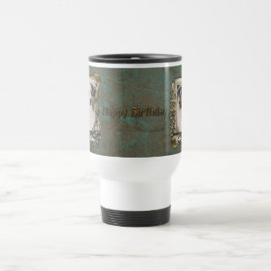 Happy Birthday - Stone Paws - Australian Shepherd Travel Mug