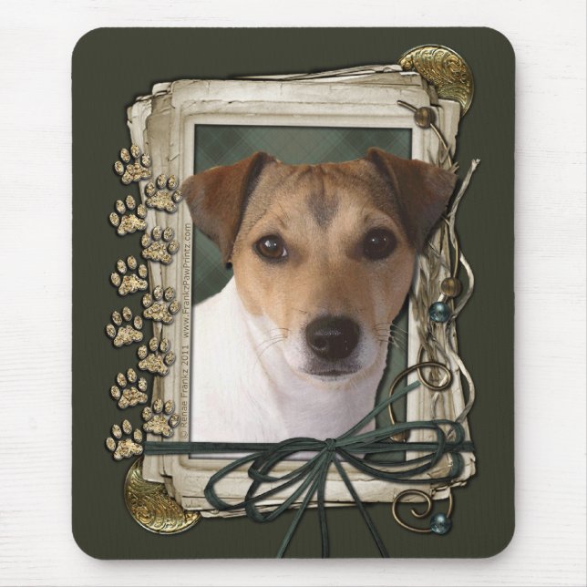 Happy Birthday - Stone Paws - Jack Russell Mouse Pad (Front)