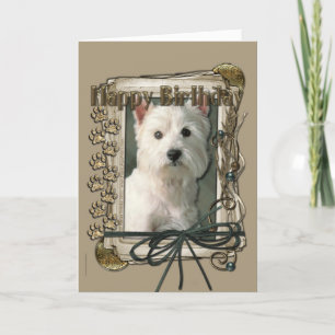 Happy Birthday - Stone Paws -West Highland Terrier Card