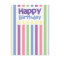 Happy Birthday stripey card