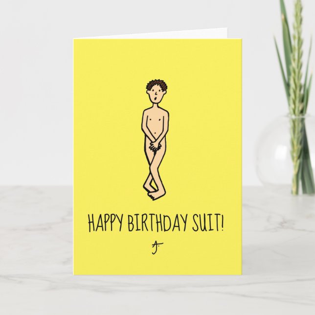 Happy Birthday Suit Card (Front)