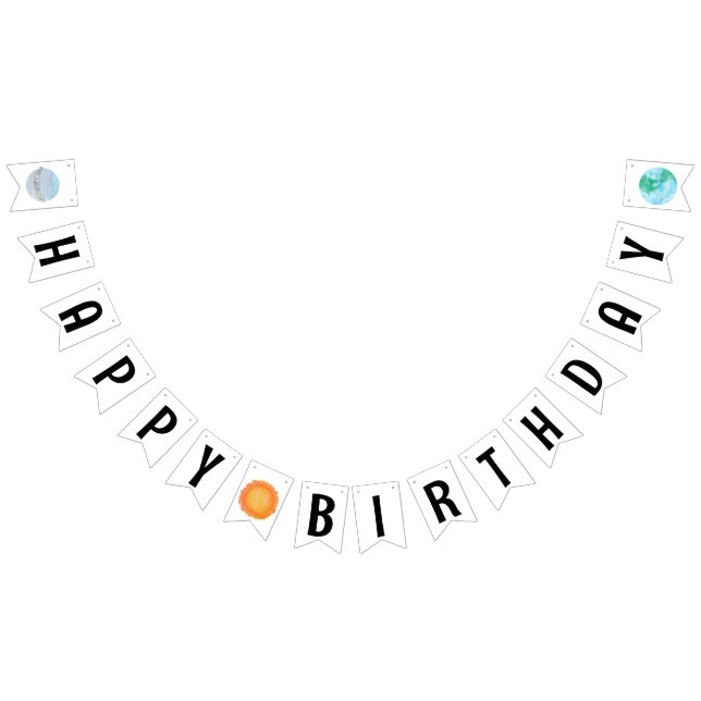 Happy Birthday Sun And Planets Bunting (All)