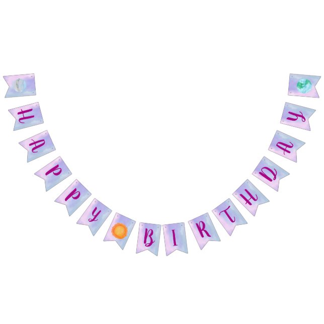 Happy Birthday Sun And Planets Bunting Bunting (All)