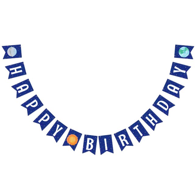 Happy Birthday Sun And Planets Bunting Bunting (All)