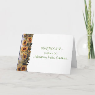 Happy Birthday/Sunflower Card