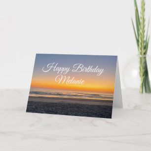 Happy Birthday Sunset Beach  Card