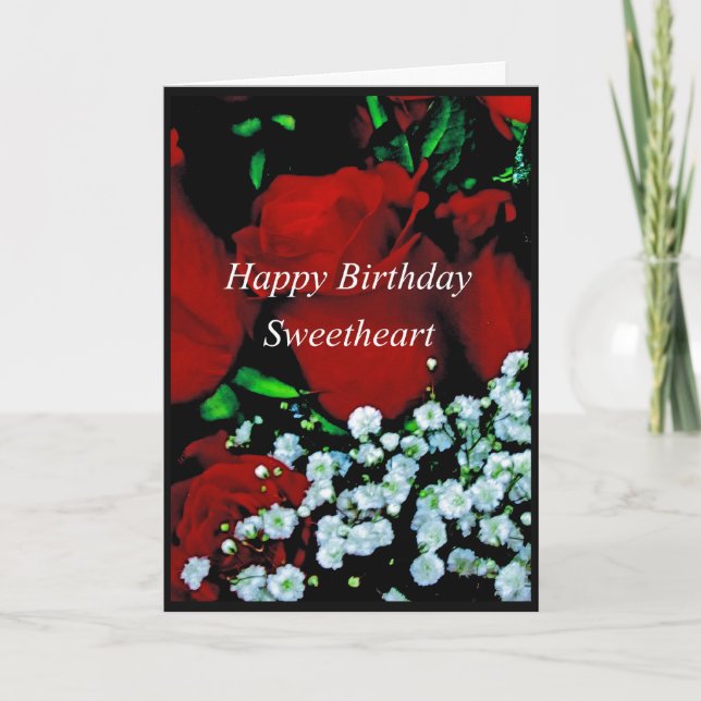 Happy Birthday Sweetheart Card (Front)
