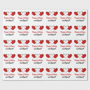 happy birthday sweetheart wrapping paper