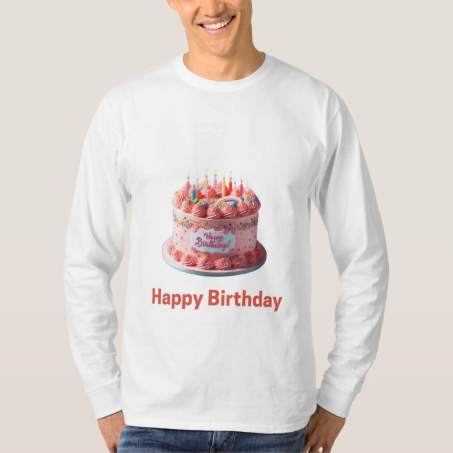 Happy Birthday T Shirt  Design (Front)