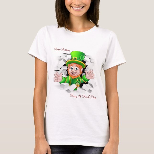 Happy Birthday T-Shirt St. Patrick's Day  (Front)