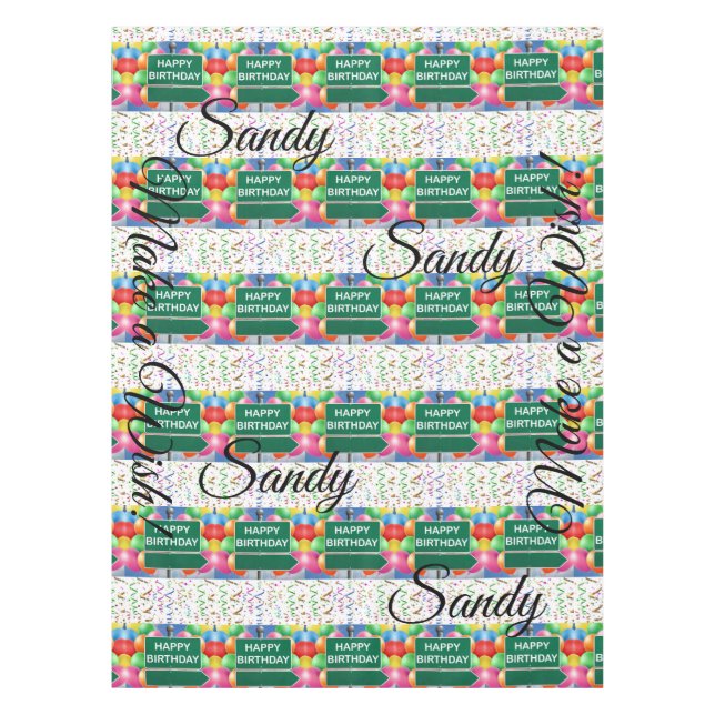 Happy Birthday Tablecloth (Front)
