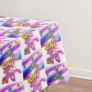 Happy Birthday Tablecloth Pony