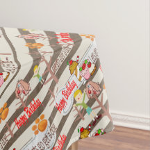 Happy Birthday Tablecloth wishing for a dog 