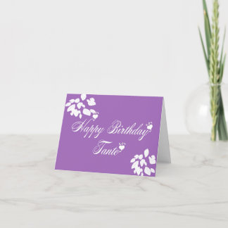 Happy Birthday Tante Folded Thank You Card