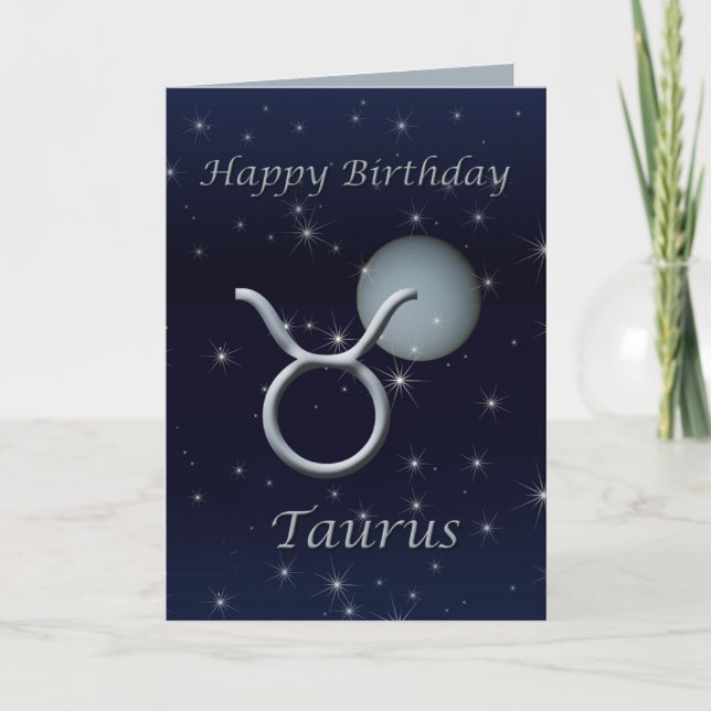 Happy Birthday Taurus Venus Greeting Card (Front)