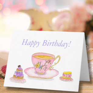 Happy Birthday Tea Time With Pasties Card