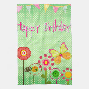 Happy Birthday Tea Towel