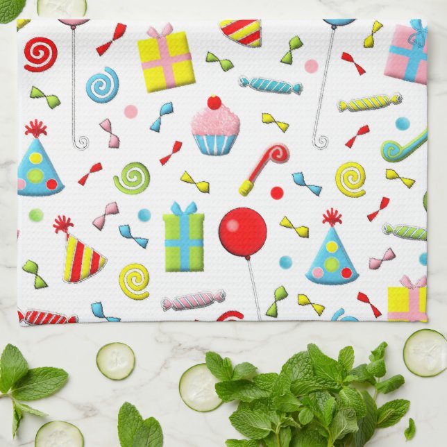 Happy Birthday Tea Towel (Folded)