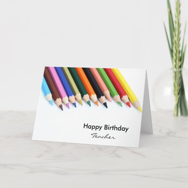 Happy Birthday Teacher Card (Front)