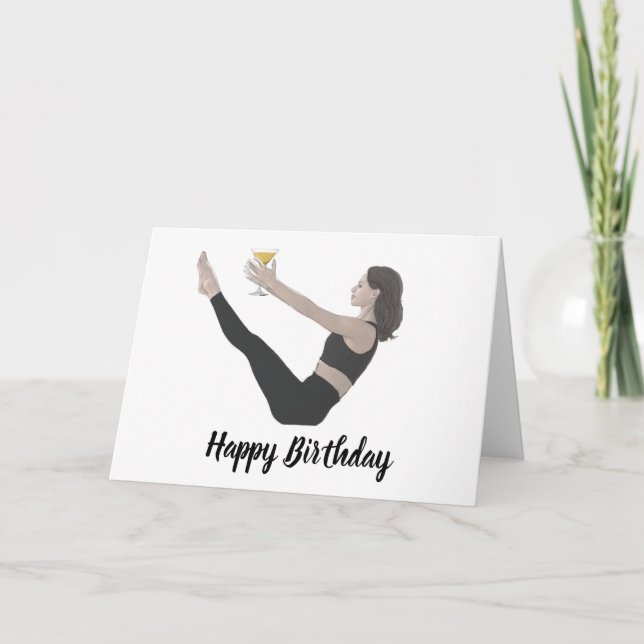 Happy Birthday Teaser Pilates Card (Front)