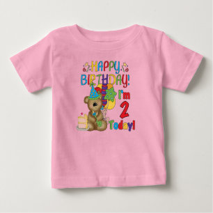 Happy Birthday Teddy Bear 2nd Birthday Baby T-Shirt