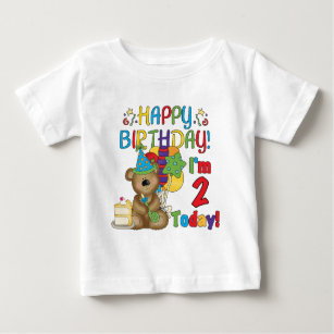 Happy Birthday Teddy Bear 2nd Birthday Baby T-Shirt