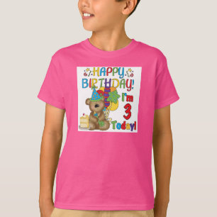 Happy Birthday Teddy Bear 3rd Tshirts and Gifts