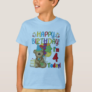 Happy Birthday Teddy Bear 4th T-shirts and Gifts