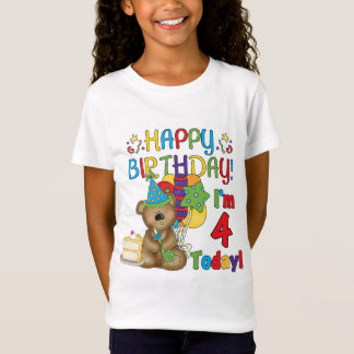 Happy Birthday Teddy Bear 4th T-shirts and Gifts