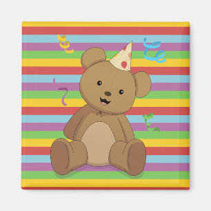 Happy Birthday Teddy Magnet