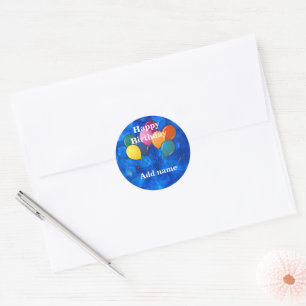 Happy Birthday TEMPLATE Classic Round Sticker