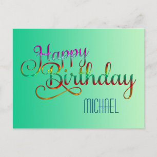 HAPPY BIRTHDAY - text design + your own ideas Postcard