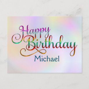 HAPPY BIRTHDAY - text design + your own ideas Postcard